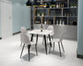 Aspen Curve Chair, Calico Plastic Seat With Black Metal Legs (pair) - LuminexFurnitureChairsASCH21 - CL