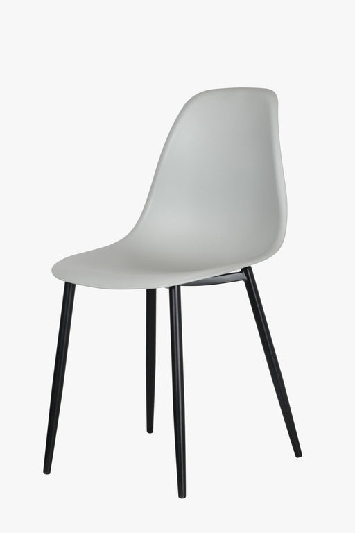 Aspen Curve Chair Pair – Light Grey & Black - LuminexFurnitureChairsASCH21 - GR