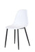 Aspen Curve Chair Pair, White Plastic Seat With Black Metal Legs - LuminexFurnitureChairsASCH21 - WH