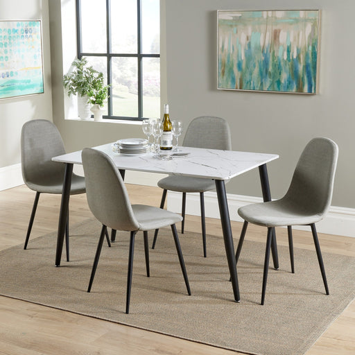 Aspen Dining Set - White Rectangular Table - LuminexFurnitureDining SetASTBSET7