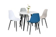 Aspen Dining Table White Square Table, Painted Top With Black - LuminexFurnitureDining TableASTB2 - WH