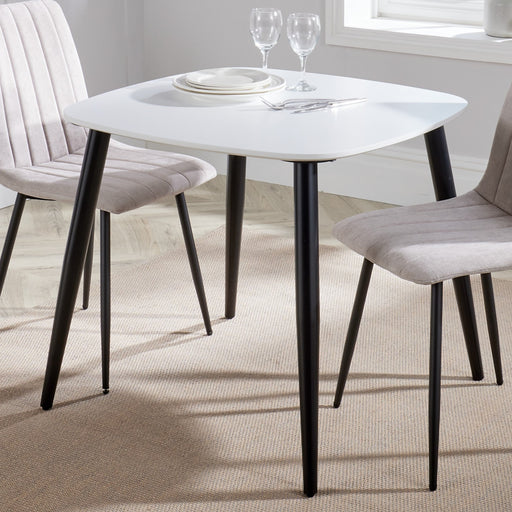 Aspen Dining Table White Square Table, Painted Top With Black - LuminexFurnitureDining TableASTB2 - WH