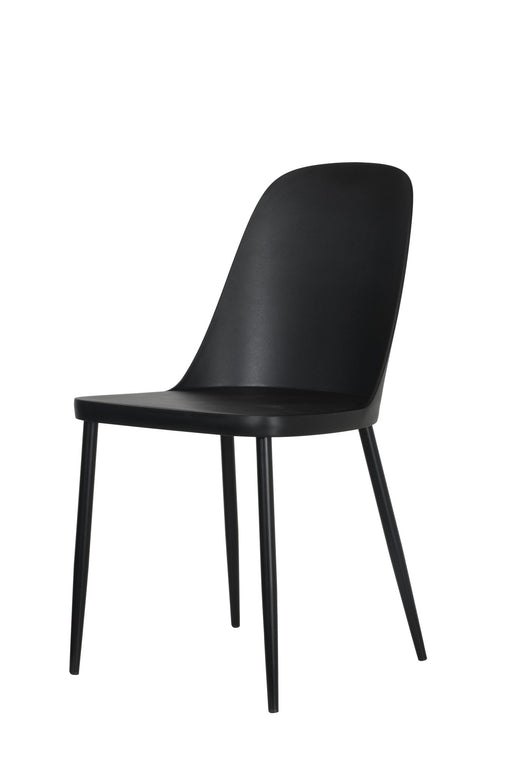 Aspen Duo Chair, Black Plastic Seat With Metal Legs (pair) - LuminexFurnitureChairsASCH22 - BK