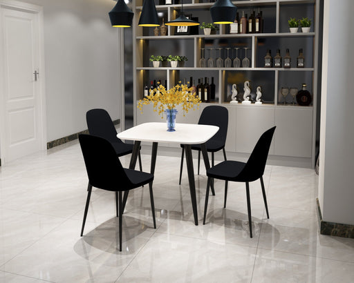 Aspen Duo Chair, Black Plastic Seat With Metal Legs (pair) - LuminexFurnitureChairsASCH22 - BK