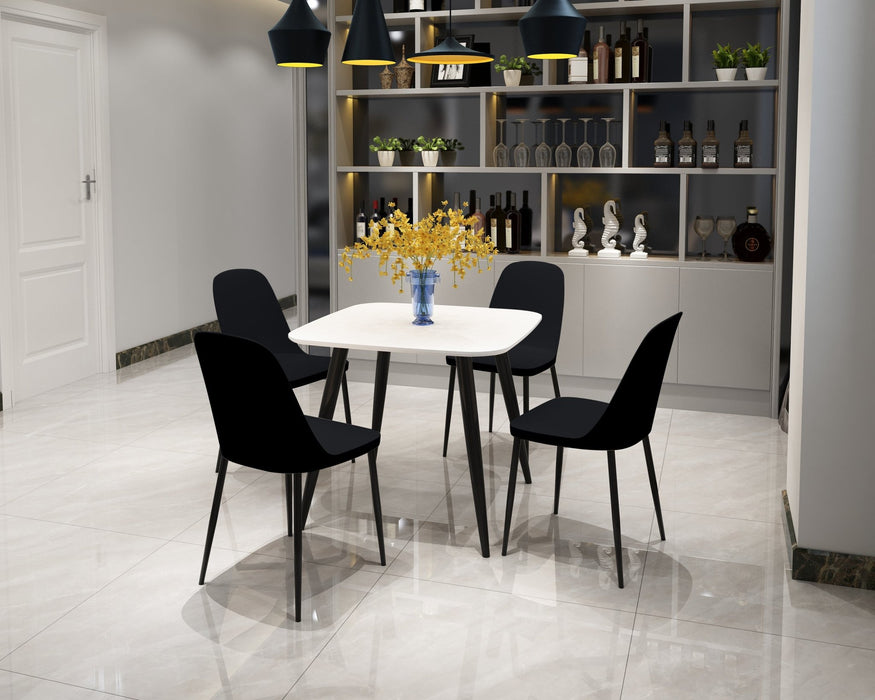 Aspen Duo Chair, Black Plastic Seat With Metal Legs (pair) - LuminexFurnitureChairsASCH22 - BK
