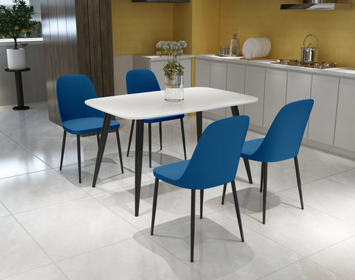 Aspen Duo Chair, Blue Plastic Seat With Black Metal Legs (pair) - LuminexFurnitureChairsASCH22 - BL
