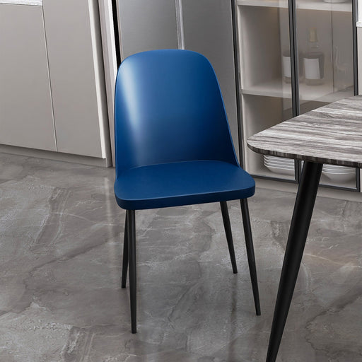 Aspen Duo Chair, Blue Plastic Seat With Black Metal Legs (pair) - LuminexFurnitureChairsASCH22 - BL