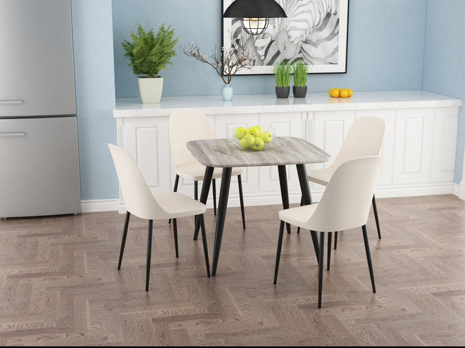 Aspen Duo Chair, Calico Plastic Seat With Black Metal Legs (pair) - LuminexFurnitureChairsASCH22 - CL
