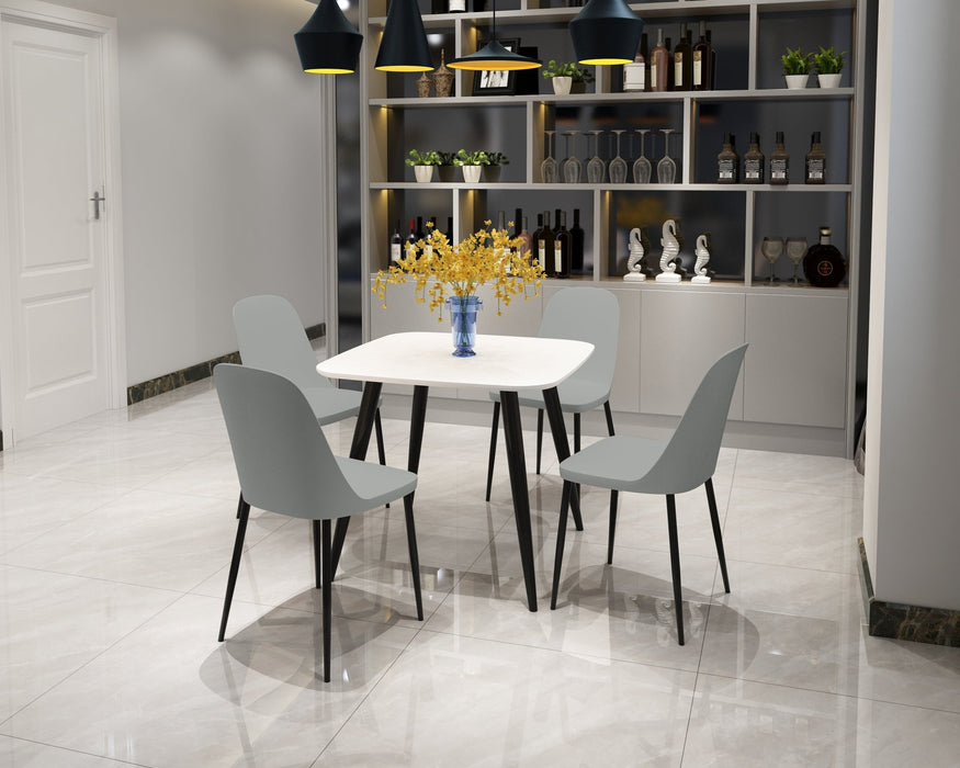 Aspen Duo Chair, Light Grey With Black Metal Legs (pair) - LuminexFurnitureChairsASCH22 - GR