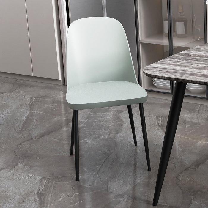 Aspen Duo Chair, Light Grey With Black Metal Legs (pair) - LuminexFurnitureChairsASCH22 - GR
