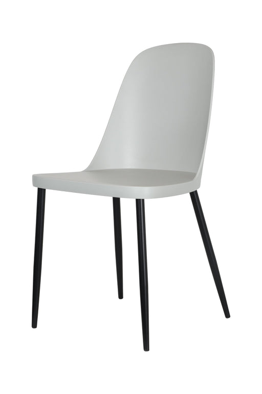 Aspen Duo Chair, Light Grey With Black Metal Legs (pair) - LuminexFurnitureChairsASCH22 - GR