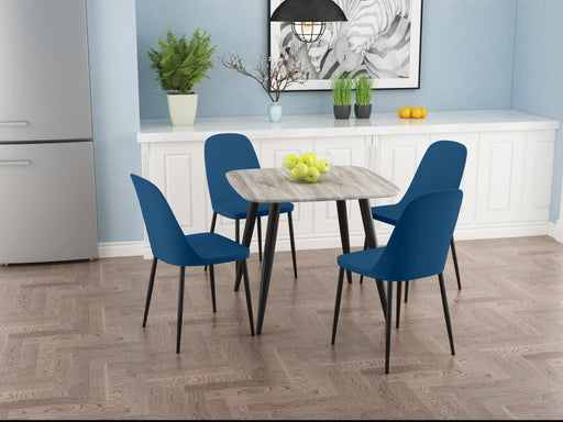 Aspen Square Dining Table – Grey Oak Effect & Black Tapered Legs - LuminexFurnitureDining TableASTB2 - OK