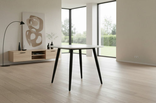 Aspen Square Dining Table - White Painted Top with Black Legs - Luminex FurnitureDining TableASTB2-WH