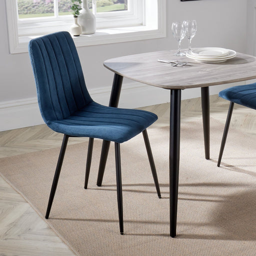 Aspen Straight Stitch Blue Cord Dining Chair (pair) - LuminexFurnitureChairsASCH16 - BCF