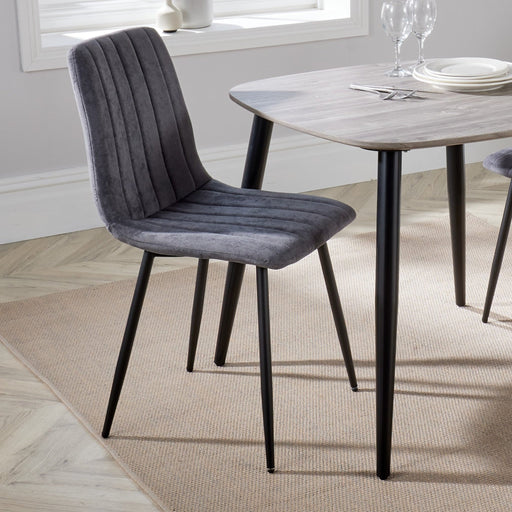 Aspen Straight Stitch Grey Dining Chairs (pair) - LuminexFurnitureChairsASCH16 - GF