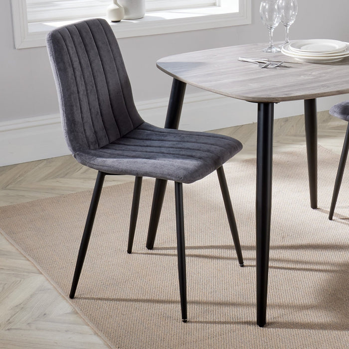 Aspen Straight Stitch Grey Dining Chairs (pair) - LuminexFurnitureChairsASCH16 - GF