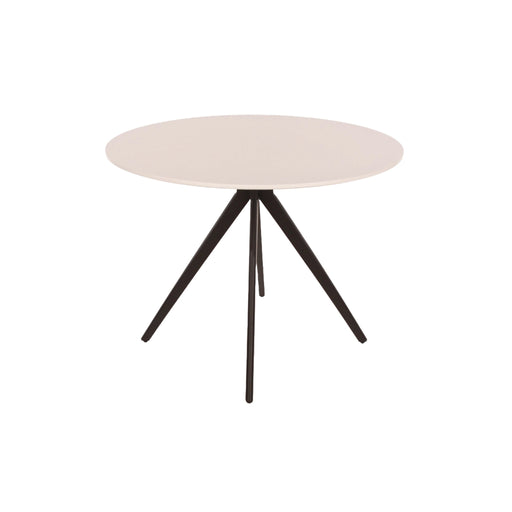 Aspen White Round Dining Table with Black Pedestal - LuminexFurnitureDining TableASTB4 - WH