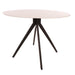 Aspen White Round Dining Table with Black Pedestal - LuminexFurnitureDining TableASTB4 - WH