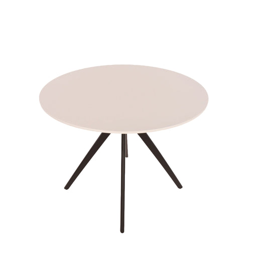 Aspen White Round Dining Table with Black Pedestal - LuminexFurnitureDining TableASTB4 - WH