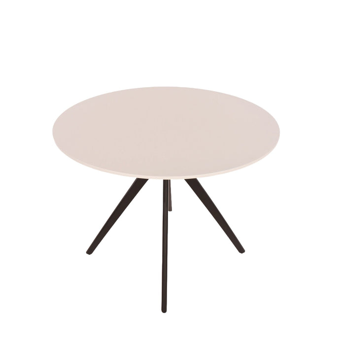 Aspen White Round Dining Table with Black Pedestal - LuminexFurnitureDining TableASTB4 - WH