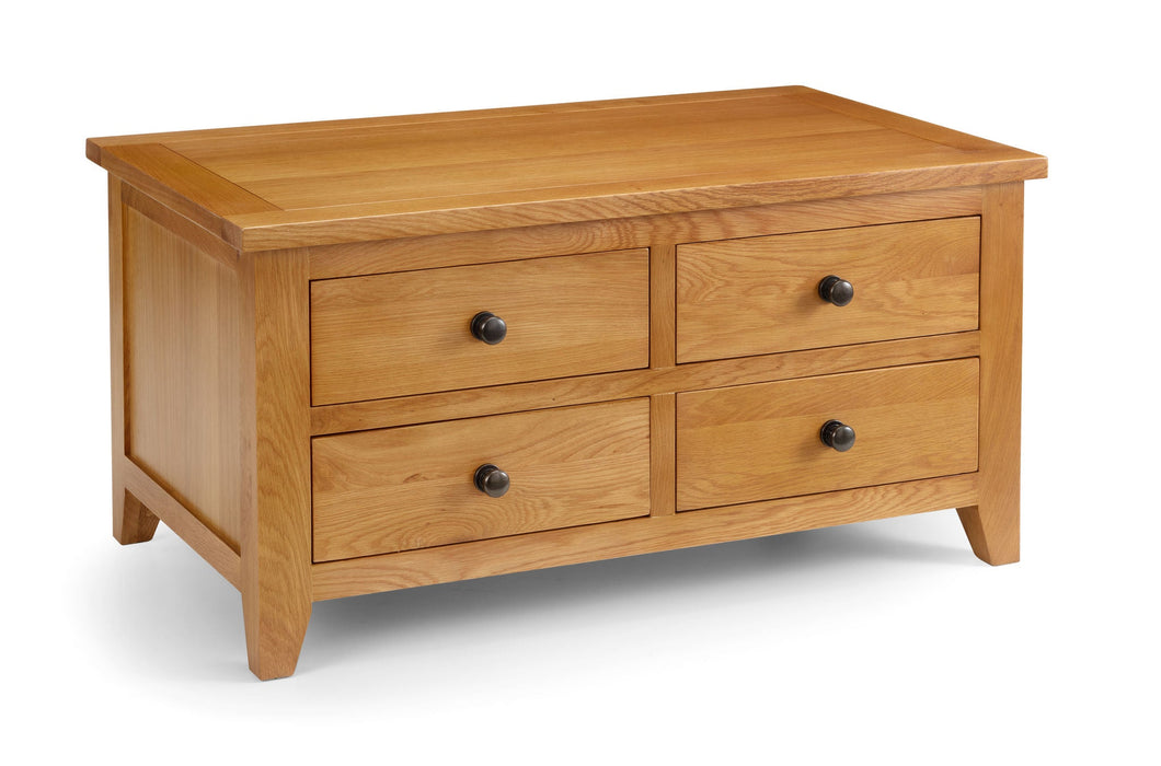 Athena 4 Drawer Coffee Table – Oak with Storage - Luminex FurnitureCoffee TableAST013