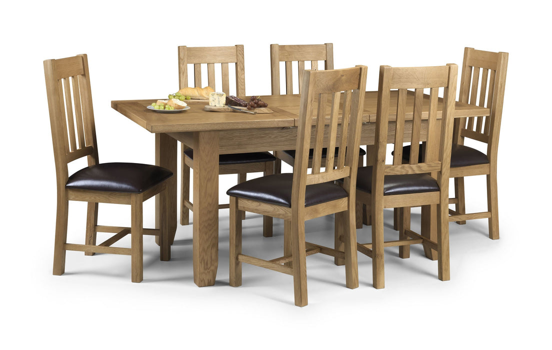 Athena Oak Extending Dining Table & 6 Athena Chairs - Luminex FurnitureDining SetAST801