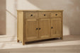 Athena Oak Sideboard – 3 Drawer 2 Door Storage - Luminex FurnitureSideboardAST009