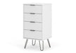 Augusta 4 Drawer Narrow Chest of Drawers – White - LuminexFurnitureChest of DrawersAGW517