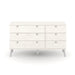 Augusta Curve 3+3 Drawer Wide Chest – White - LuminexFurnitureChest of DrawersAGC333