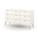 Augusta Curve 3+3 Drawer Wide Chest – White - LuminexFurnitureChest of DrawersAGC333