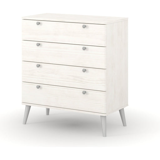 Augusta Curve 4 drawer chest – White - LuminexFurnitureChest of DrawersAGC314