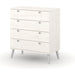 Augusta Curve 4 drawer chest – White - LuminexFurnitureChest of DrawersAGC314