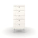 Augusta Curve 5 Drawer Narrow Chest – White - LuminexFurnitureChest of DrawersAGC317