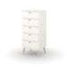 Augusta Curve 5 Drawer Narrow Chest – White - LuminexFurnitureChest of DrawersAGC317