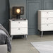 Augusta Curve Bedside Table 2 Drawer Cabinet White - LuminexFurnitureBedside TableAGC310