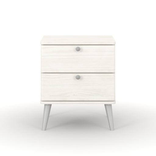 Augusta Curve Bedside Table 2 Drawer Cabinet White - LuminexFurnitureBedside TableAGC310