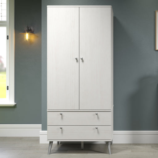 Augusta Curve Wardrobe Driftwood - LuminexFurnitureWardrobeAGC382