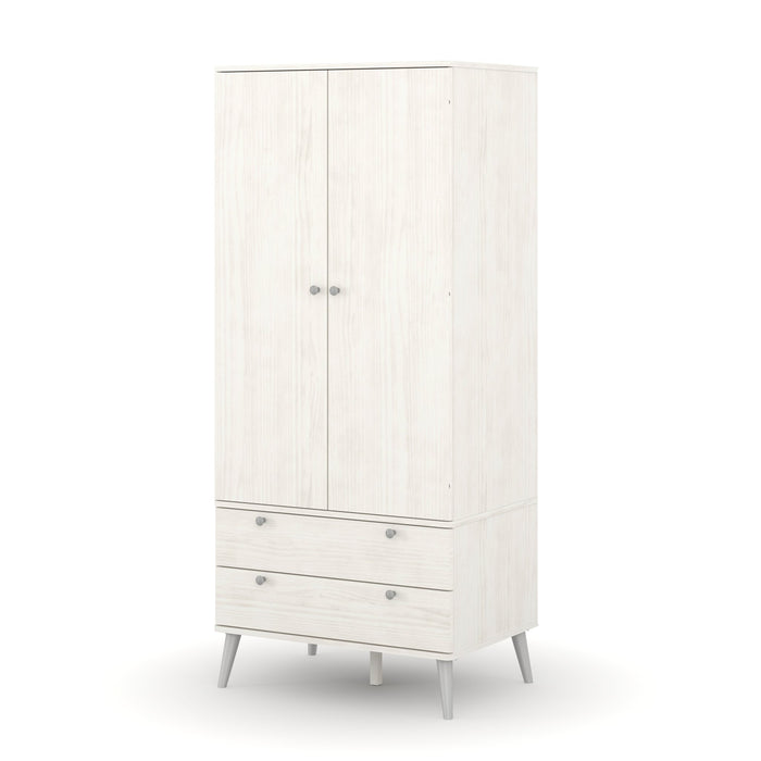 Augusta Curve Wardrobe Driftwood - LuminexFurnitureWardrobeAGC382