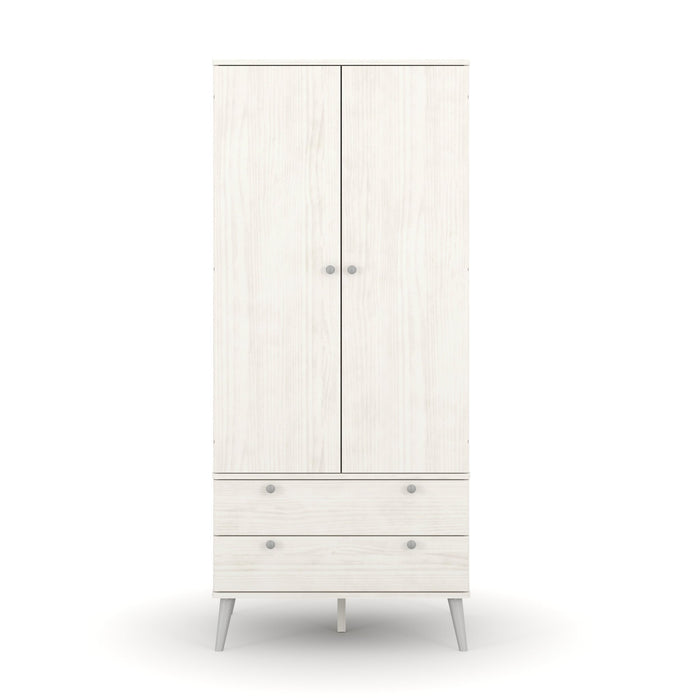 Augusta Curve Wardrobe Driftwood - LuminexFurnitureWardrobeAGC382