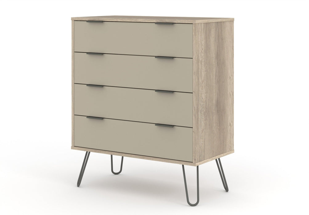 Augusta Driftwood 4 Drawer Chest of Drawers - LuminexFurnitureChest of DrawersAGD514