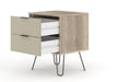 Augusta Driftwood Bedside Table 2 Drawer Cabinet - LuminexFurnitureBedside TableAGD510
