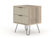 Augusta Driftwood Bedside Table 2 Drawer Cabinet - LuminexFurnitureBedside TableAGD510
