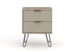 Augusta Driftwood Bedside Table 2 Drawer Cabinet - LuminexFurnitureBedside TableAGD510