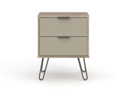 Augusta Driftwood Bedside Table 2 Drawer Cabinet - LuminexFurnitureBedside TableAGD510