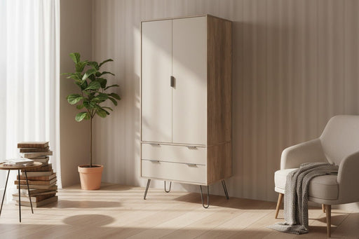 Augusta Driftwood & Calico 2 - Door 2 - Drawer Wardrobe - Luminex FurnitureWardrobeAGD582