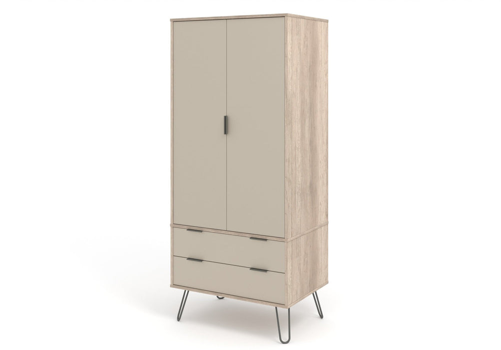 Augusta Driftwood Wardrobe Grey - LuminexFurnitureWardrobeAGD582
