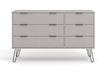 Augusta Grey 3+3 Drawer Wide Chest of Drawers – Grey - LuminexFurnitureChest of DrawersAGG533