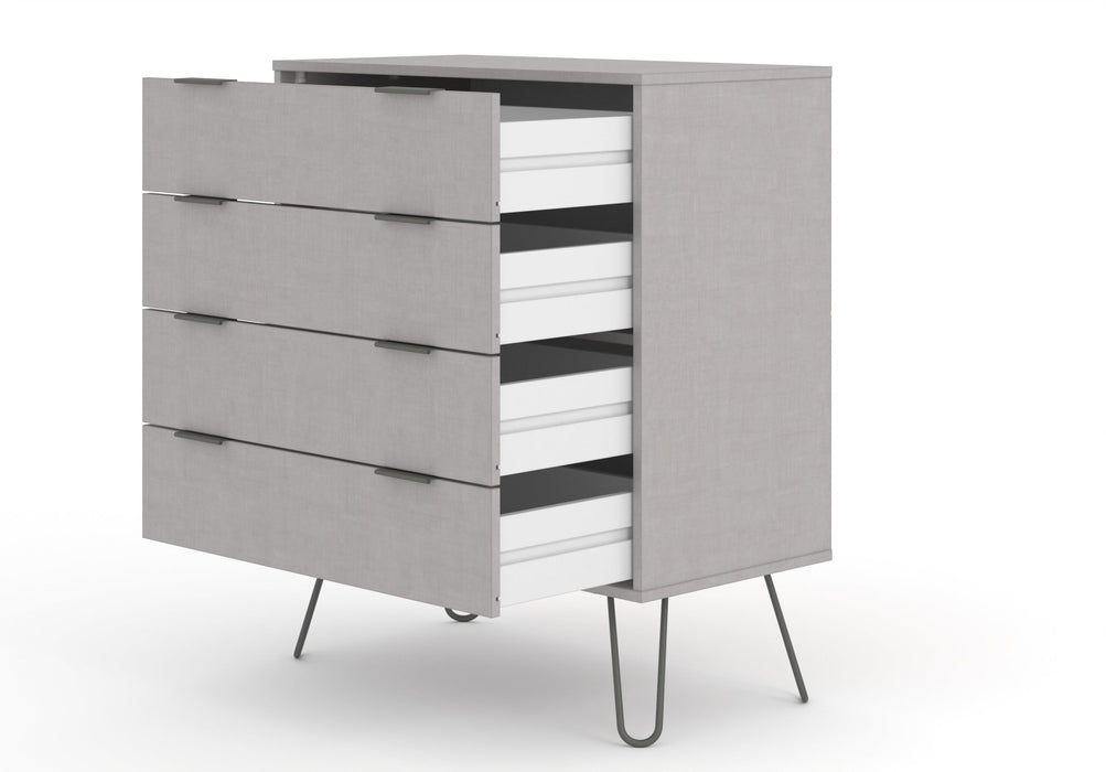 Augusta Grey 4 Drawer Chest of Drawers – Grey - LuminexFurnitureChest of DrawersAGG514