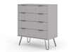 Augusta Grey 4 Drawer Chest of Drawers – Grey - LuminexFurnitureChest of DrawersAGG514
