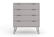 Augusta Grey 4 Drawer Chest of Drawers – Grey - LuminexFurnitureChest of DrawersAGG514